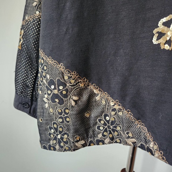 Indigo Moon Jackets & Coats Indigo Moon Black And Gold Sequin